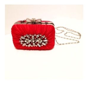 Holidays Red & Rhinestones Cocktail Little Purse